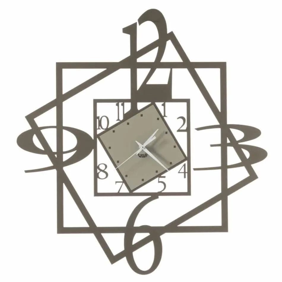 Horloge murale moderne en fer design géométrique Made in Italy - Procida Viadurini
