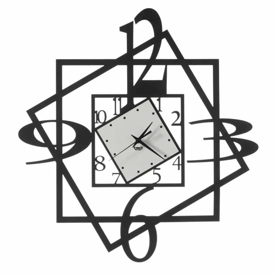 Horloge murale moderne en fer design géométrique Made in Italy - Procida Viadurini