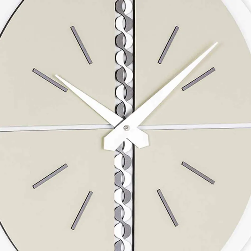 Horloge murale ronde avec support en PVC Made in Italy - Elisio Viadurini