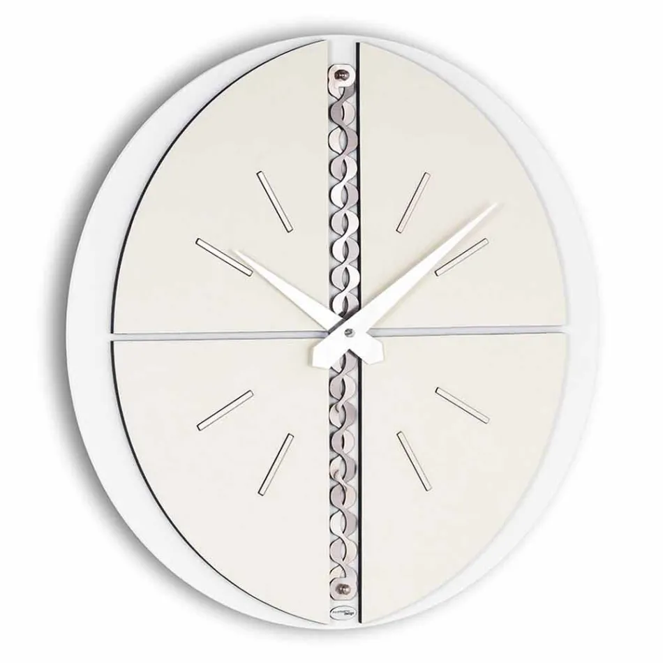 Horloge murale ronde avec support en PVC Made in Italy - Elisio Viadurini