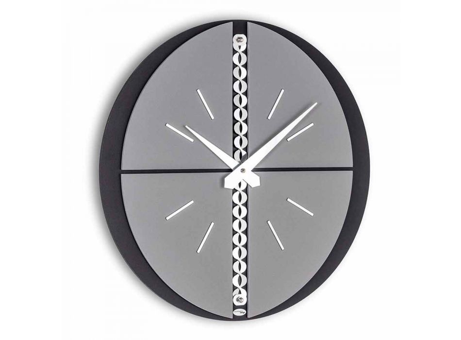 Horloge murale ronde avec support en PVC Made in Italy - Elisio Viadurini