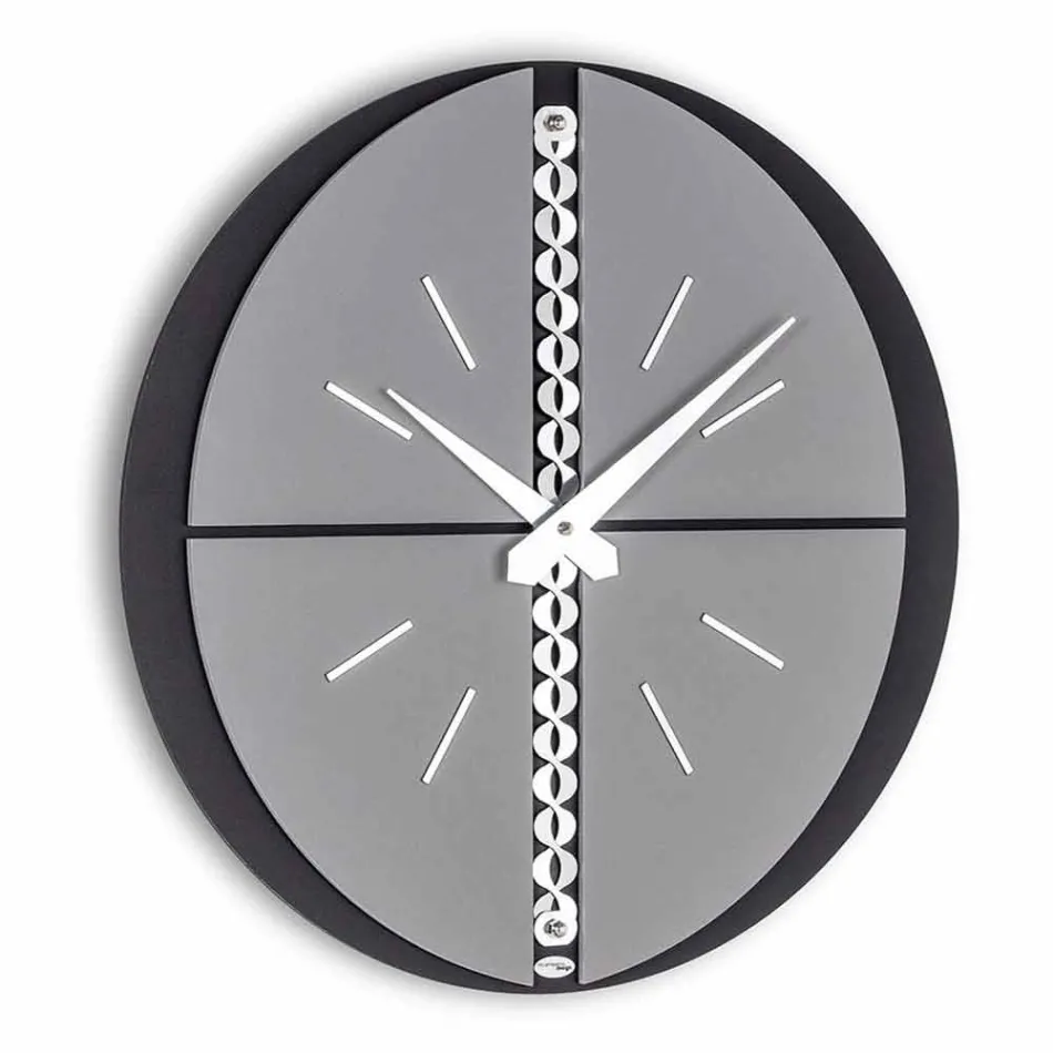 Horloge murale ronde avec support en PVC Made in Italy - Elisio Viadurini