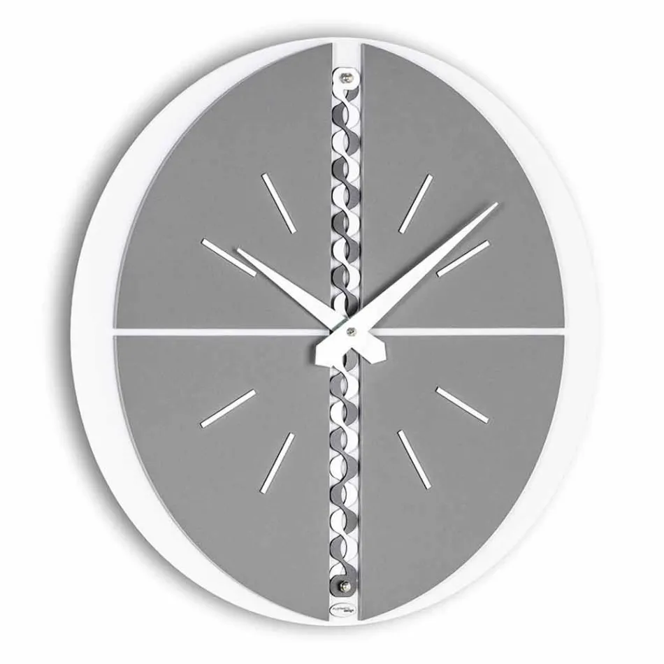 Horloge murale ronde avec support en PVC Made in Italy - Elisio Viadurini