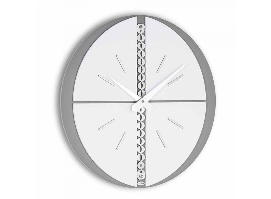 Horloge murale ronde avec support en PVC Made in Italy - Elisio Viadurini