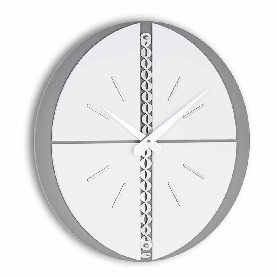 Horloge murale ronde avec support en PVC Made in Italy - Elisio Viadurini