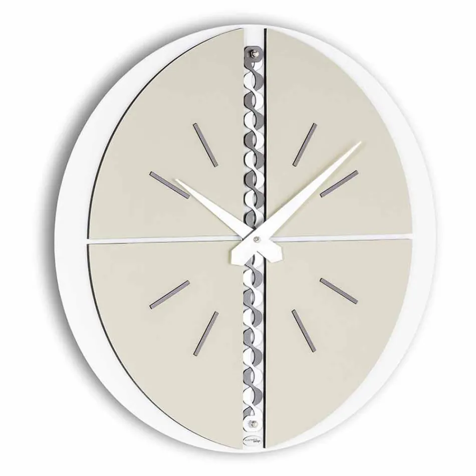 Horloge murale ronde avec support en PVC Made in Italy - Elisio Viadurini