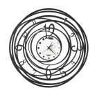 Horloge murale ronde en fer décoré en 3 couleurs - Doric Viadurini