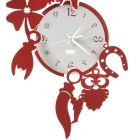 Horloge murale design ronde en fer avec décorations Fortuna - Tibio Viadurini
