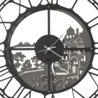 Horloge Murale Ronde en Fer Design Italien 3 Finitions - Furio Viadurini
