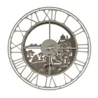 Horloge Murale Ronde en Fer Design Italien 3 Finitions - Furio Viadurini