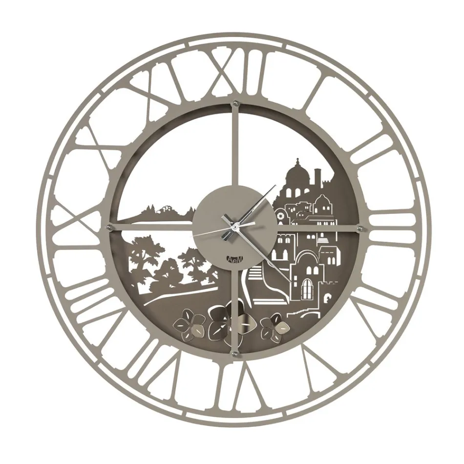 Horloge Murale Ronde en Fer Design Italien 3 Finitions - Furio Viadurini