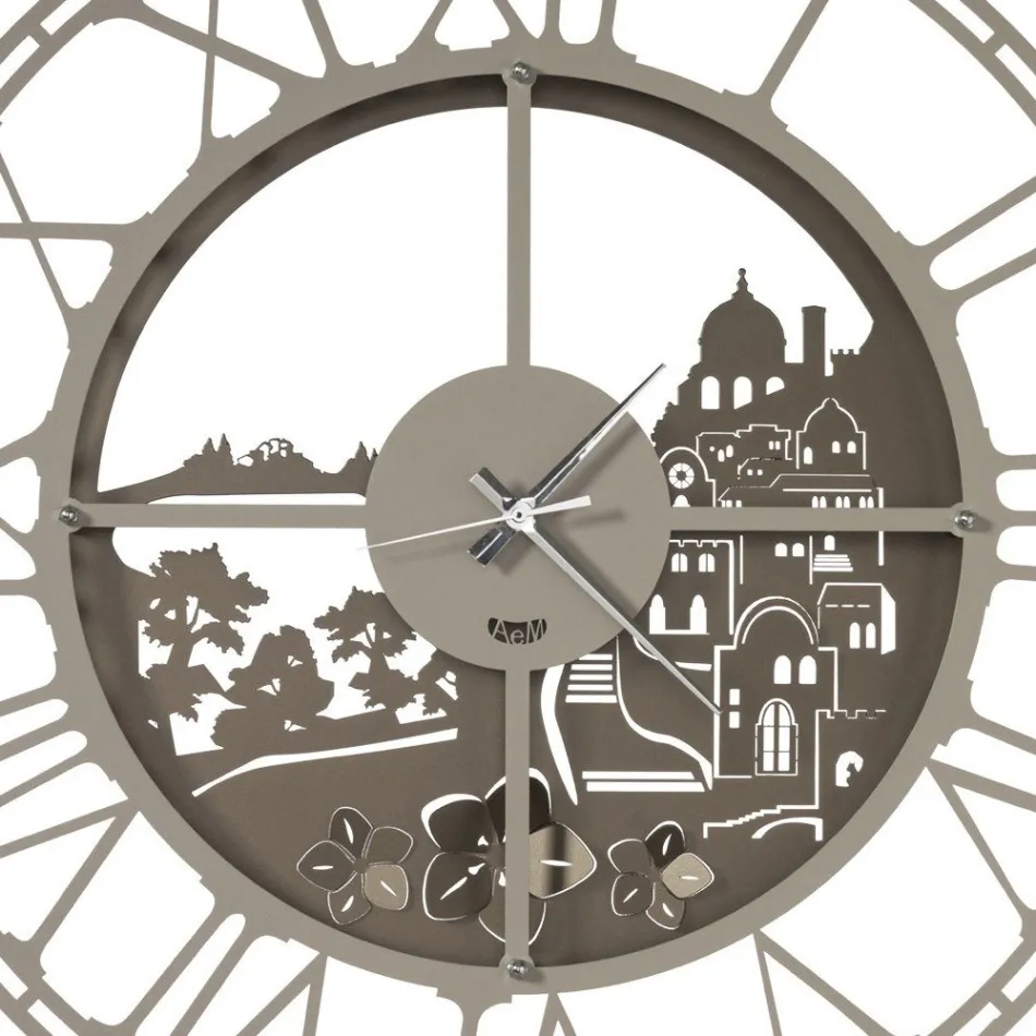 Horloge Murale Ronde en Fer Design Italien 3 Finitions - Furio Viadurini