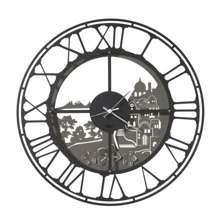 Horloge Murale Ronde en Fer Design Italien 3 Finitions - Furio Viadurini