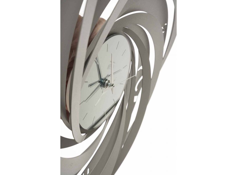 Horloge Murale Ronde en Fer Made in Italy Design - Salomone Viadurini