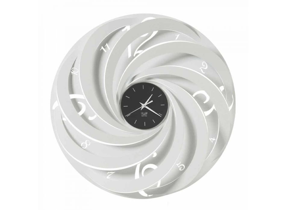 Horloge Murale Ronde en Fer Made in Italy Design - Salomone Viadurini
