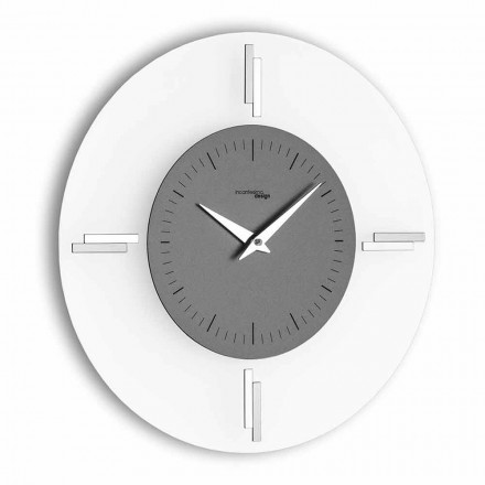 Haute Qualité Beton-Uhr Horloge Murale En Gris Cuivre Heure Moderne Décoration 