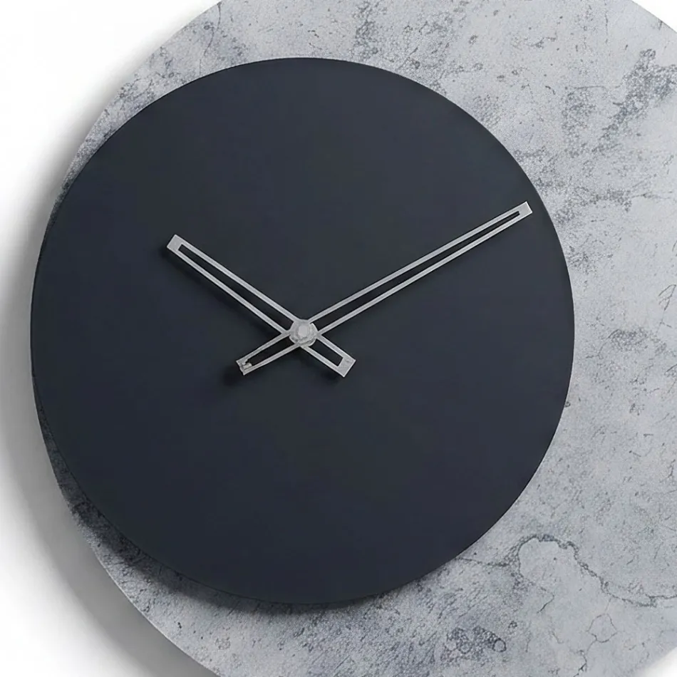 Horloge murale ronde Elara en méthacrylate imprimé, fabriquée en Italie Viadurini