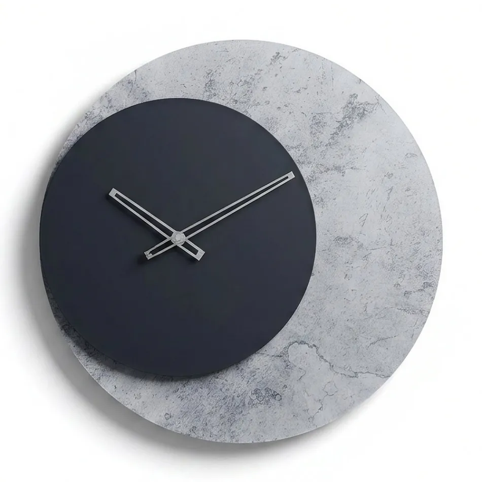 Horloge murale ronde Elara en méthacrylate imprimé, fabriquée en Italie Viadurini