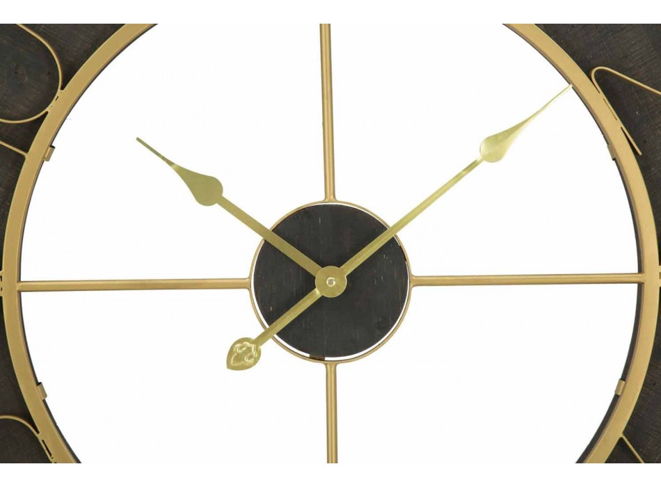 Horloge Murale Ronde Diamètre 70 cm Design Moderne en Fer et MDF - Tonia Viadurini