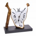 Horloge de table design moderne en résine peinte à la main fabriquée en Italie - Cyan