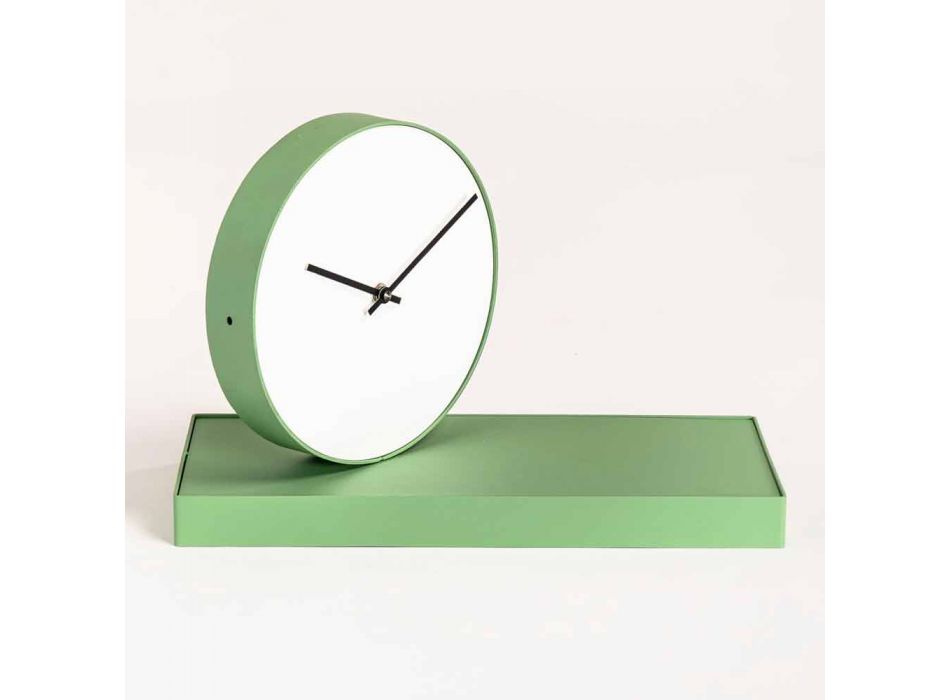 Horloge de table pivotante avec miroir en acier Made in Italy - Meritorious Viadurini