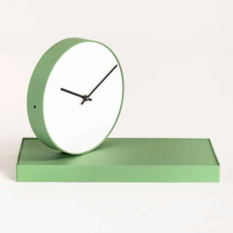 Horloge de table pivotante avec miroir en acier Made in Italy - Meritorious Viadurini