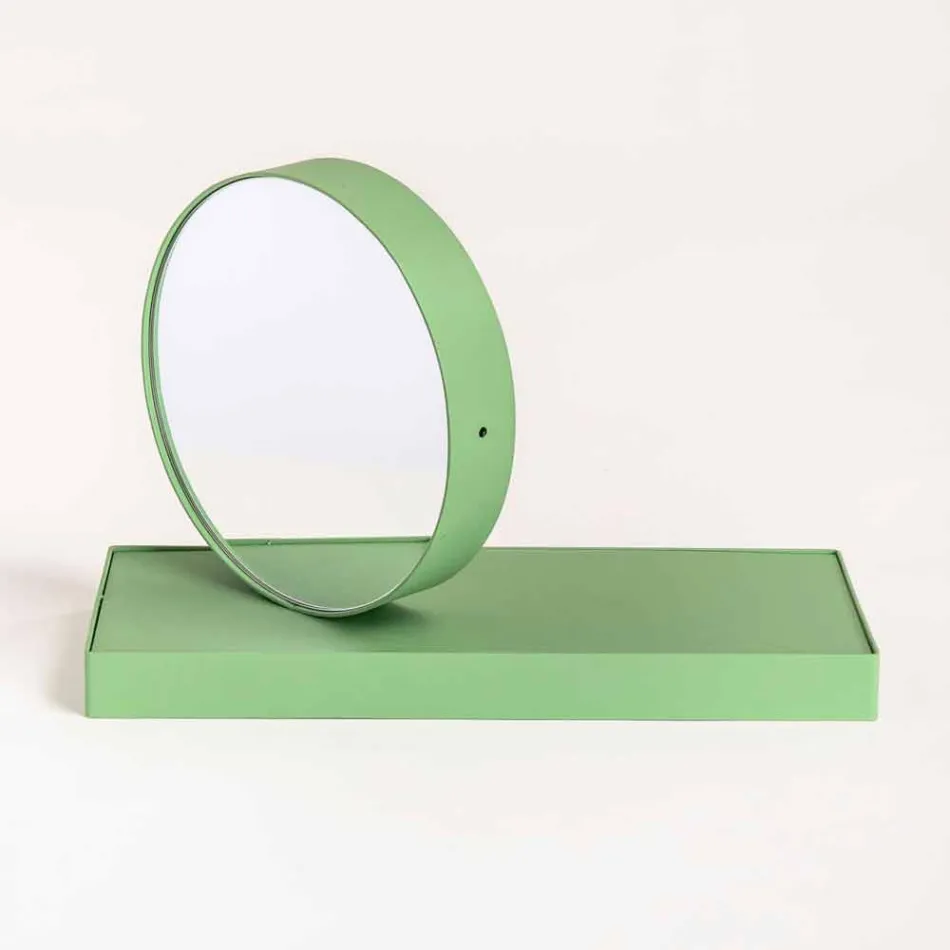 Horloge de table pivotante avec miroir en acier Made in Italy - Meritorious Viadurini