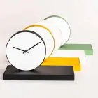 Horloge de table pivotante avec miroir en acier Made in Italy - Meritorious Viadurini