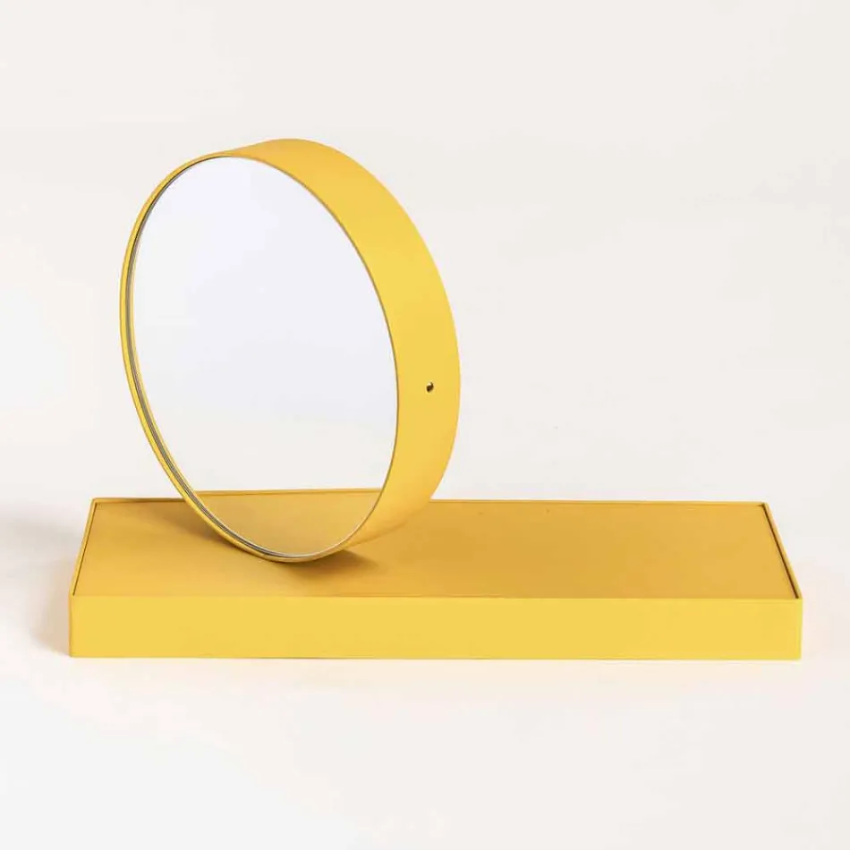 Horloge de table pivotante avec miroir en acier Made in Italy - Meritorious Viadurini