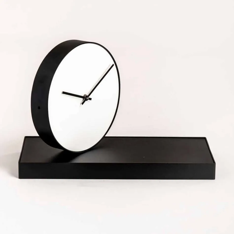 Horloge de table pivotante avec miroir en acier Made in Italy - Meritorious Viadurini