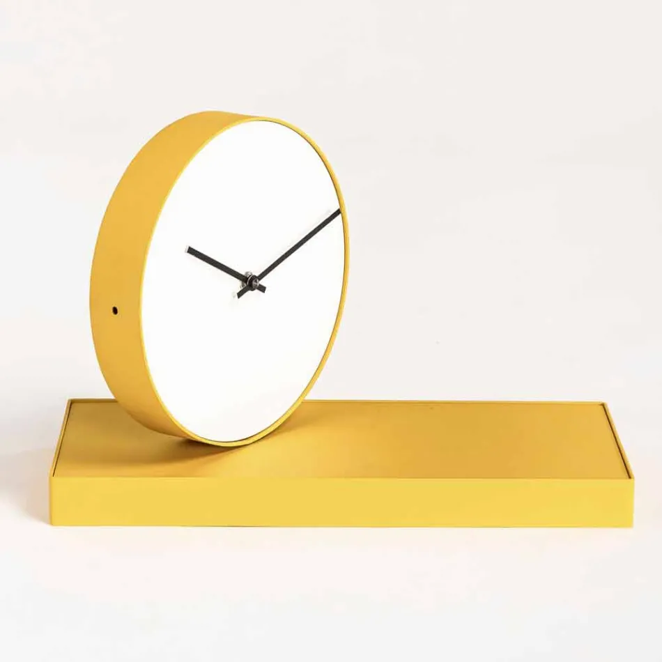 Horloge de table pivotante avec miroir en acier Made in Italy - Meritorious Viadurini