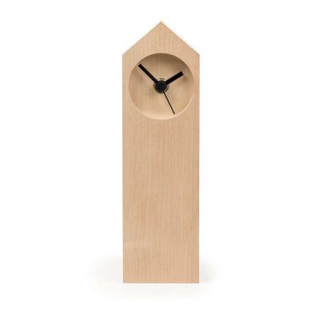 Horloge de table moderne en bois d'érable évaporé fabriqué en Italie - Érable Viadurini