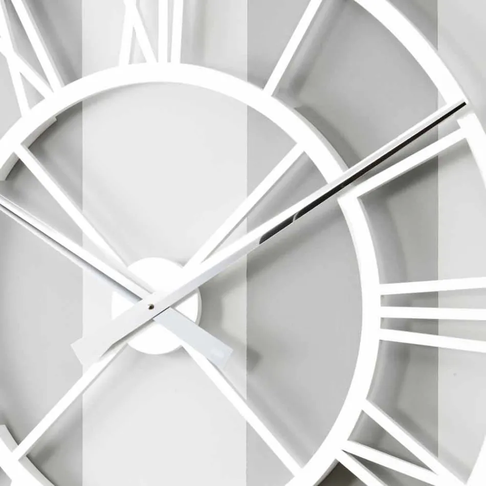 Grande Horloge Murale Shabby en Bois Design Rond Vintage - Arrigo Viadurini