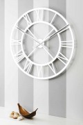 Grande Horloge Murale Shabby Chic en Bois Design Vintage - Arrigo
