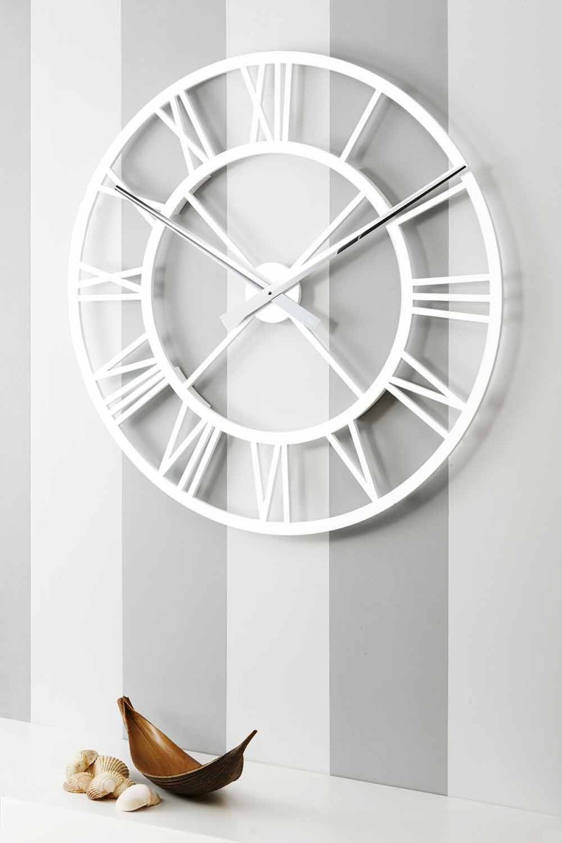 Grande Horloge Murale Design Vintage Minable En Bois