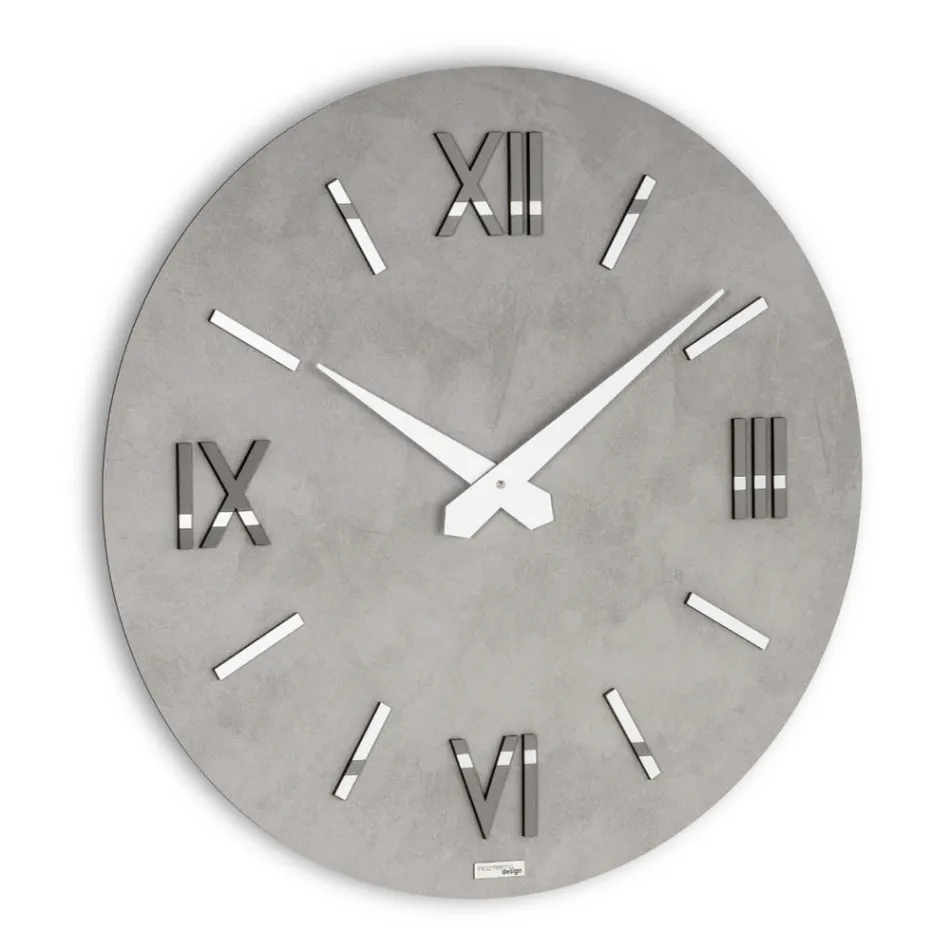Horloge en MDF et Polypropylène avec Différentes Textures Fabriquée en Italie - Nice Viadurini