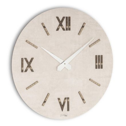 Horloge en MDF et Polypropylène avec Différentes Textures Fabriquée en Italie - Nice Viadurini