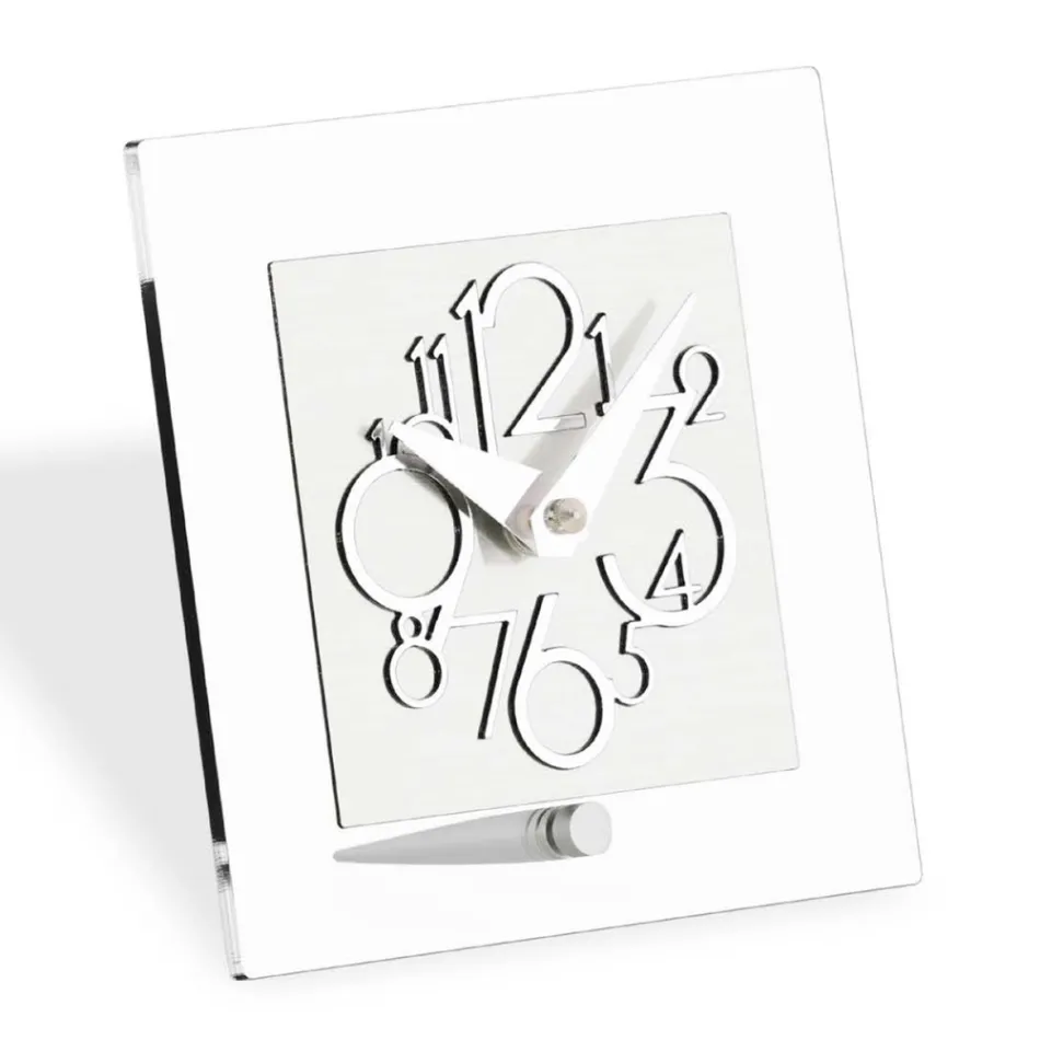 Horloge en méthacrylate transparent et détails chromatiques Made in Italy - Hilly Viadurini