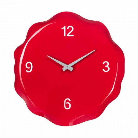 Horloge Design One Piece en Plexiglas Blanc Rouge Noir - Frappo Viadurini
