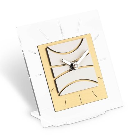 Horloge de table carrée en méthacrylate transparent fabriquée en Italie - Strange Viadurini