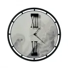 Horloge en fer à 3 aiguilles fabriquée en Italie - Étoile Viadurini