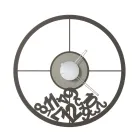 Horloge en fer avec chiffres tombés fabriquée en Italie - Bélier Viadurini