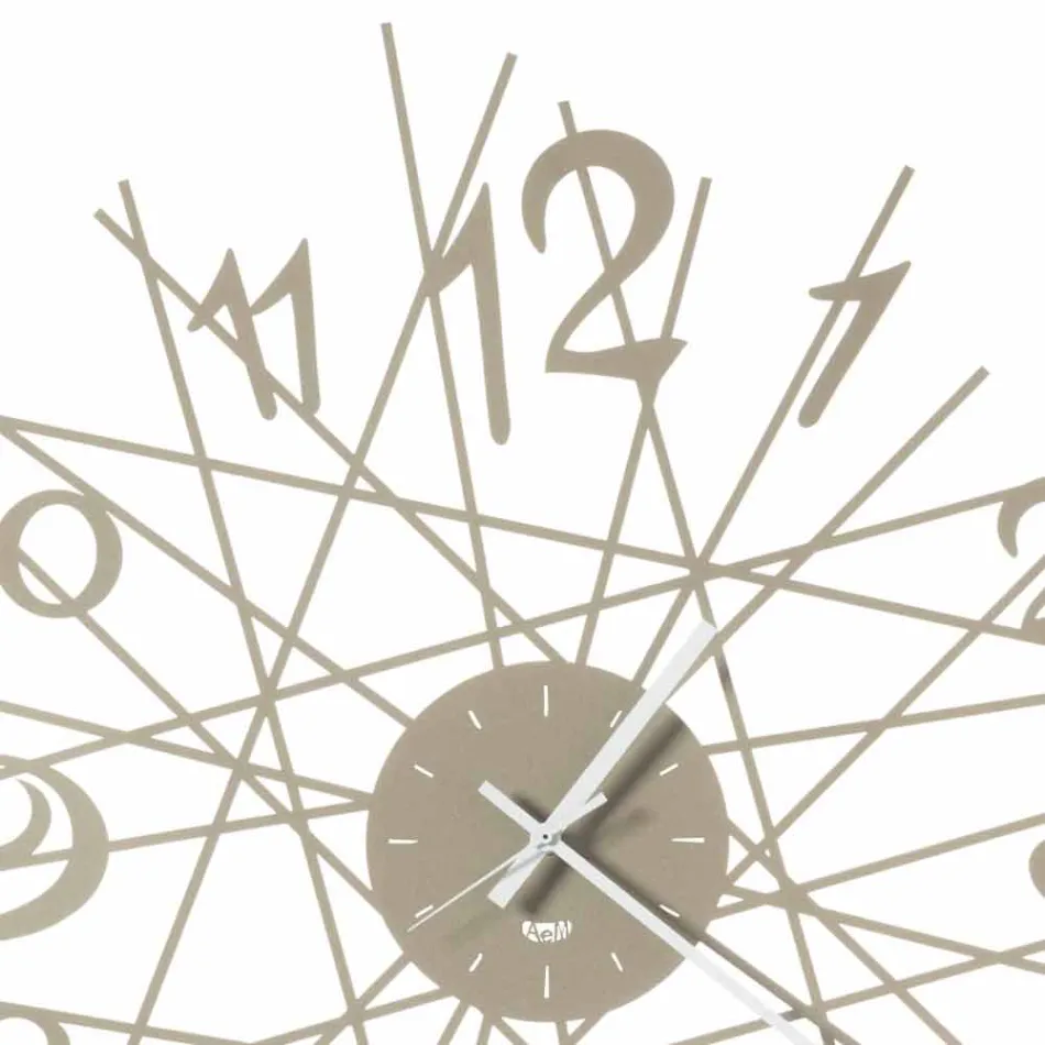 Horloge murale design ronde en fer fabriquée en Italie - Kombo Viadurini