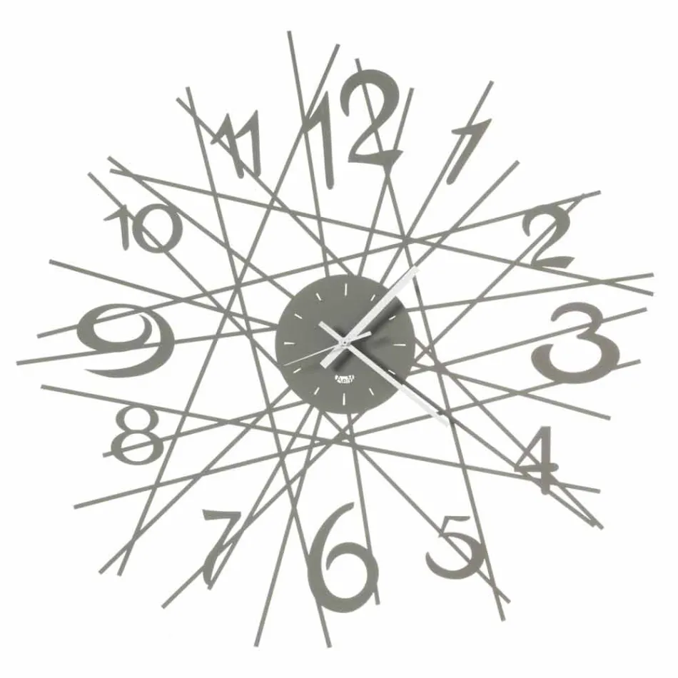 Horloge murale design ronde en fer fabriquée en Italie - Kombo Viadurini