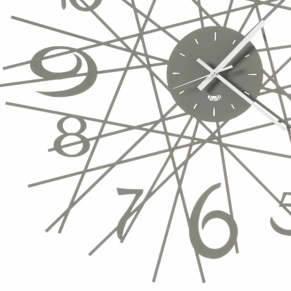 Horloge murale design ronde en fer fabriquée en Italie - Kombo Viadurini