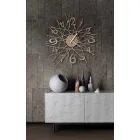 Horloge murale design ronde en fer fabriquée en Italie - Kombo Viadurini