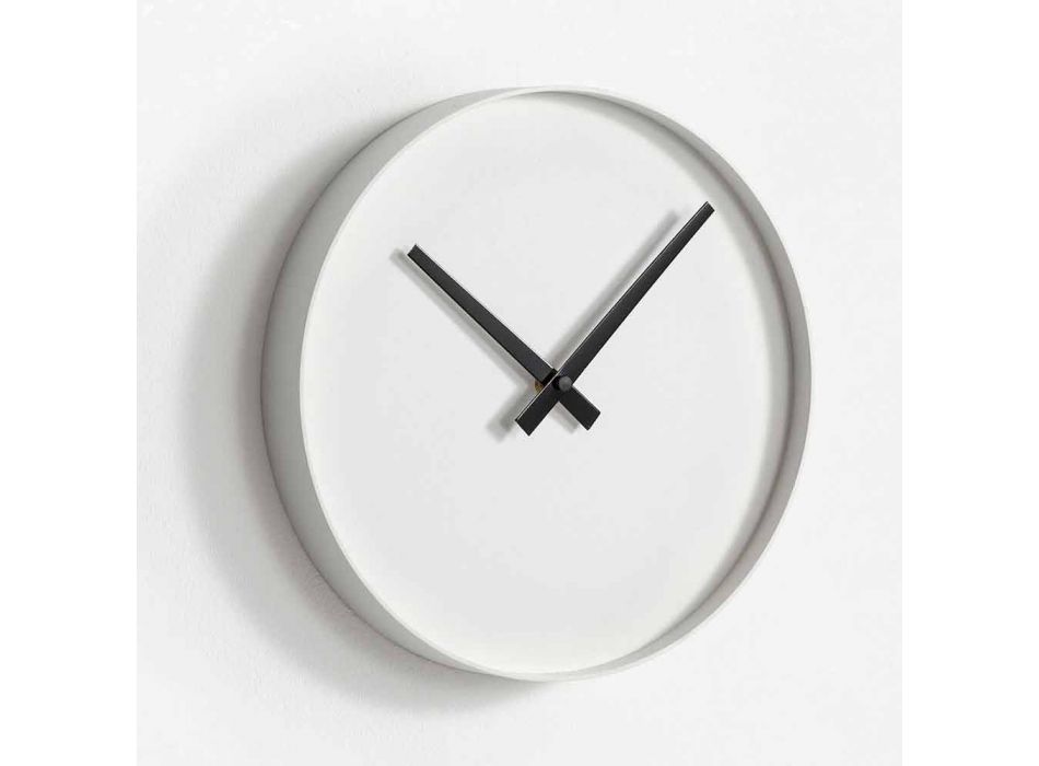 Horloge Murale Design Ronde en Métal Peint Mat - Orogio Viadurini