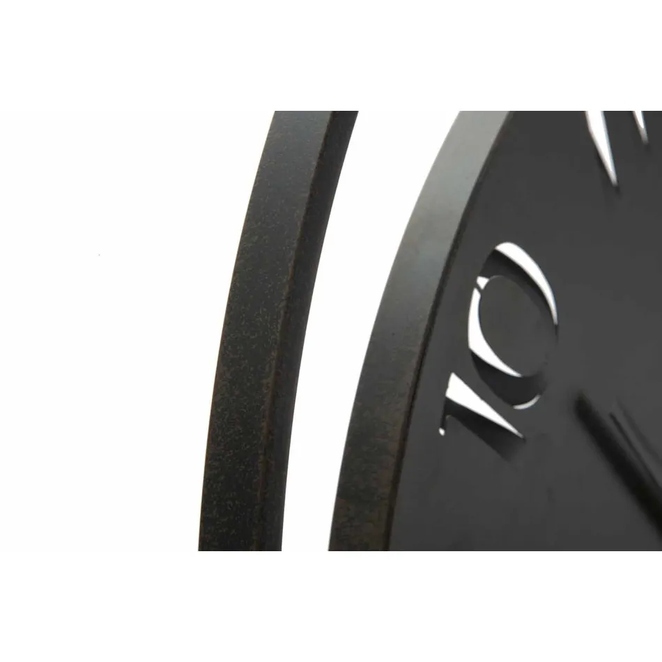 Horloge Murale Ronde Diamètre 60 cm Fer Moderne - Beatrix Viadurini