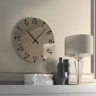 Horloge murale ronde en cristal miroir fabriquée en Italie - Gear Viadurini