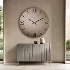 Horloge ronde en verre miroir avec chiffres gravés au laser - Clelia Viadurini